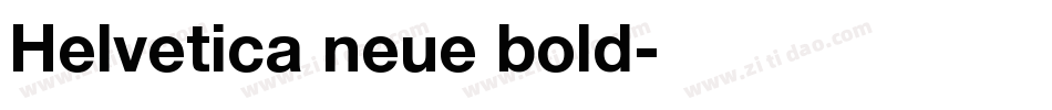 Helvetica neue bold字体转换